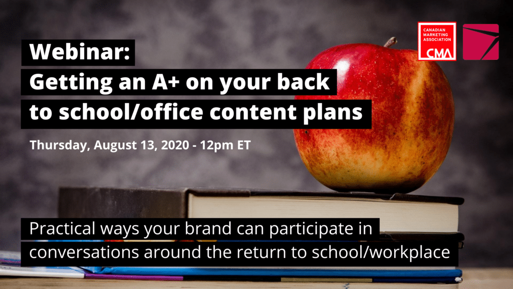 Webinar: Getting an A+ on your back to school/office content plans