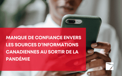 Manque de confiance et de crédibilité envers les sources d’informations et de nouvelles canadiennes au sortir de la pandémie