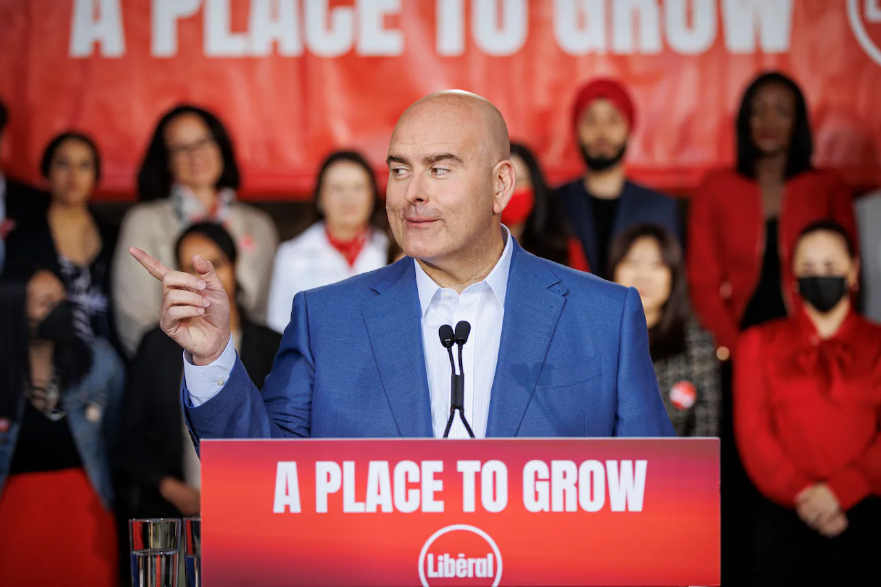 Ontario Liberal Leader Steven Del Duca Ontario 2022 Election