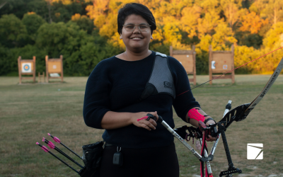Keeping her eye on the PR and archery targets – welcome our fall intern, Tassja!